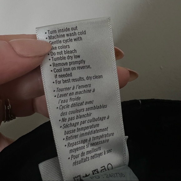 Paige Hoxton Ankle - Black Overdye Velvet size 28, skinny - Picture 15 of 16